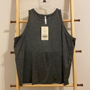Fabletics Dark Gray Blake Open Back Twist Tank